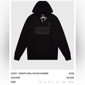 OVO Roots collab hoodie. BNWT. Size large.